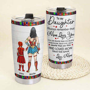 Mother Daughter, Personalized Tumbler, To My Daughter, Love You More Than You Know - Tumbler Cup - GoDuckee