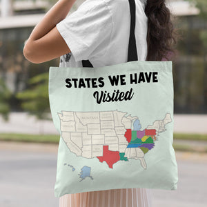 Personalized Tote Bag States We Have Visited - Tote Bag - GoDuckee