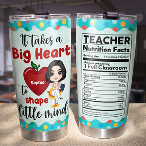 It Take A Big Heart To Shape Little Mind Personalized Tumbler Cup, Couple Gift - Tumbler Cup - GoDuckee