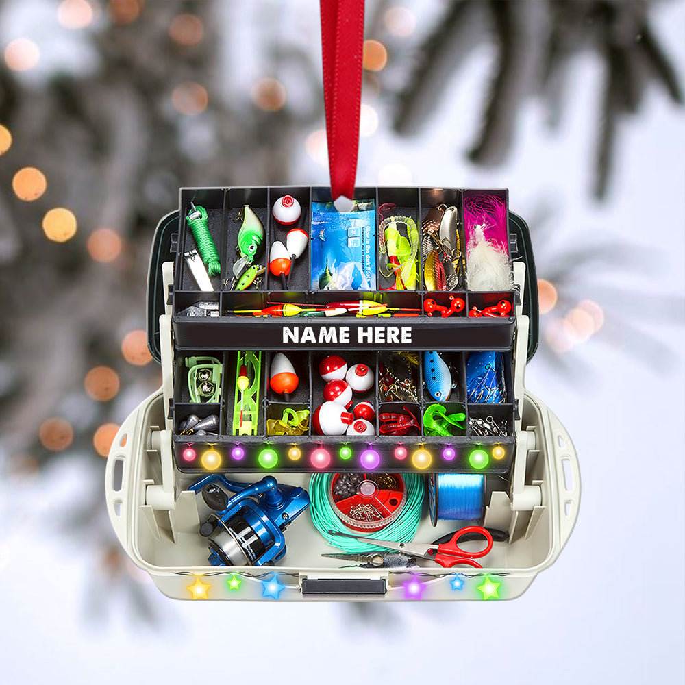 Fishing Christmas Tackle Box Personalized Christmas Ornament, Fishing -  GoDuckee