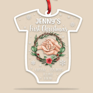 New Family Baby Shower, Personalized Acrylic Ornament, Family Christmas Decor - Ornament - GoDuckee