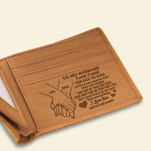 Couple I Just Want To Be Your Last Everything - Personalized Leather Men Wallet - Gift for Him - Leather Men Wallet - GoDuckee