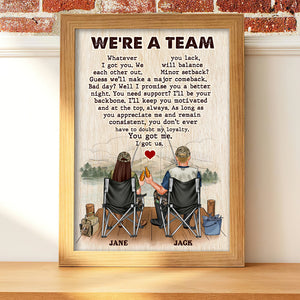 We Are A Team Personalized Canvas Print, Gift For Fishing Couple - Poster & Canvas - GoDuckee
