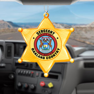 Custom State Seal, Police Badge Car Ornament & Keychain - Ornament - GoDuckee