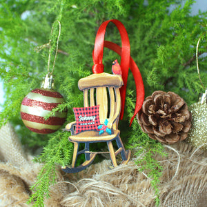 Christmas In Heaven Chair, Personalized Wooden Wind Chimes For The Loss Of Loved One - Wind Chimes - GoDuckee