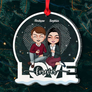 Couple Love Forever, Personalized Shape Ornament Gift For Couple - Ornament - GoDuckee