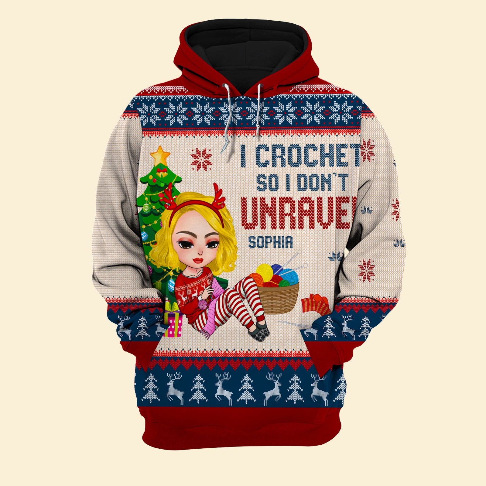 I Crochet So I Don't Unravel Personalized Crochet 3D Shirt, Christmas Gift - AOP Products - GoDuckee