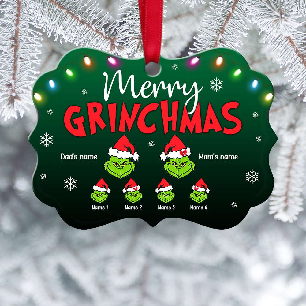 Family Merry G-mas - Personalized Aluminium Benelux Ornament - Ornament - GoDuckee