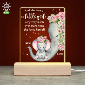 And She Loved A Little Girl Very Very Much - Personalized Mother's Day Led Light - Gift For Mom - Led Night Light - GoDuckee