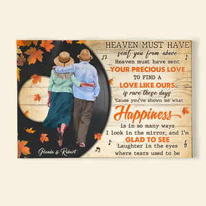 Personalized Fall Season Canvas Print, You've Shown Me What Happiness Is, Romantic Couple Home Decor - Poster & Canvas - GoDuckee