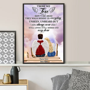 Personalized Young Couple Poster - Memories Of Husband in Heaven Those we love don't go away - Poster & Canvas - GoDuckee