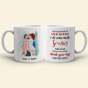 Let's Go Back To Our Room, Personalized Mug, Naughty Gift For Couple - Coffee Mug - GoDuckee