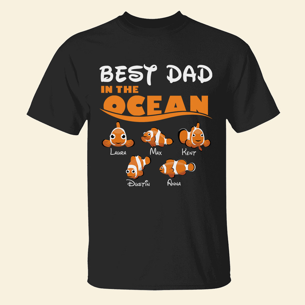 Dad Best Dad In The Ocean, Personalized Shirts, Gifts for Dads - Shirts - GoDuckee