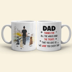 Thanks For All The Walks, Personalized Mug, Gifts For Dog Lover - Coffee Mug - GoDuckee