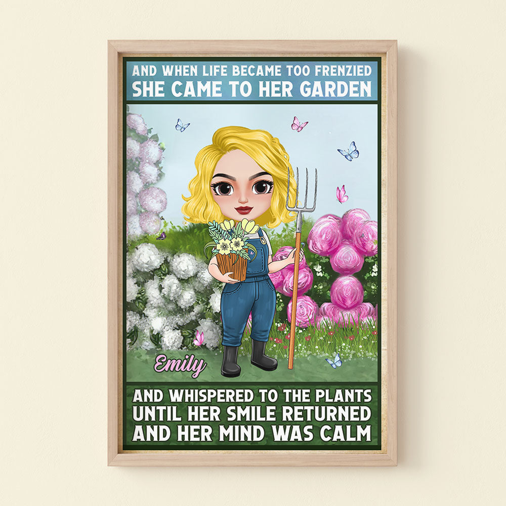 And When Life Became Too Frenzied She Came To Her Garden, Personalized Gardening Canvas Print Gift For Her - Poster & Canvas - GoDuckee