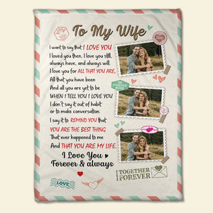 To My Wife Personalize Couple Blanket 03DNHH241122 - Blanket - GoDuckee