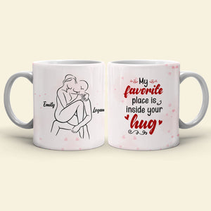 My Favorite Place Is Inside Your Hug Personalized Mug, Couple Mug - Coffee Mug - GoDuckee