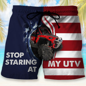 Stop Staring At My UTV Custom UTV Men Shorts Gift For UTV Lovers - AOP Products - GoDuckee