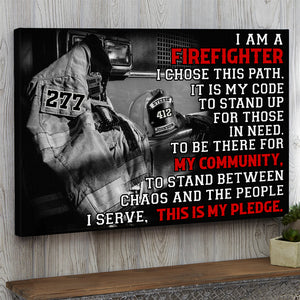 Personalized Firefighter Uniform Poster I Am A Firefighter I Choose This Path - Poster & Canvas - GoDuckee