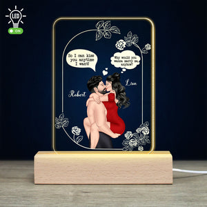 So I Can Kiss You Anytime I Want - Personalized Couple Led Light - Gift For Couple - Led Night Light - GoDuckee