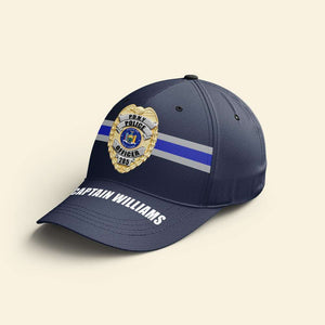 Custom Police Badge And State Seal - Personalized Classic Cap - Classic Cap - GoDuckee