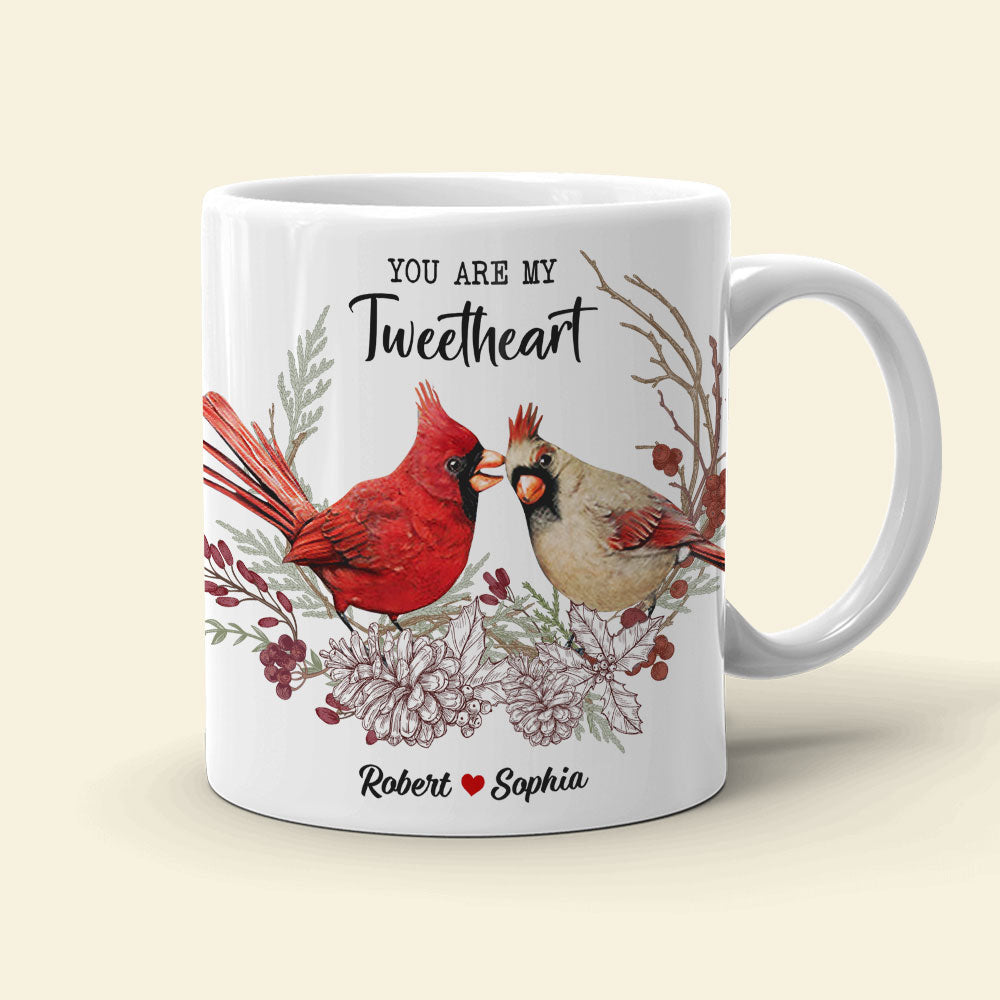 You're My Tweetheart Personalized Bird Couple Mug, Gift For Couple - Coffee Mug - GoDuckee