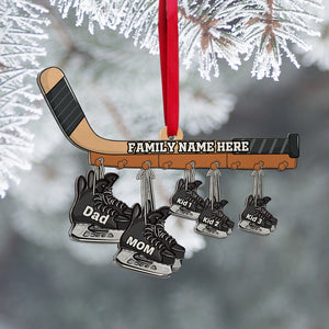 Personalized Ice Hockey Family Skates Ornament - Gift for Ice Hockey Lovers - Ornament - GoDuckee