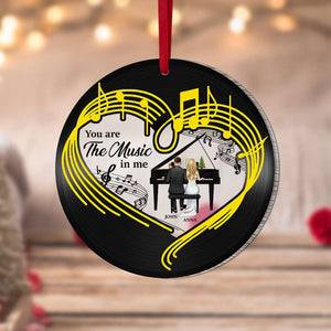 You Are The Music In Me, Piano Couple Acrylic Custom Shape Ornament Christmas - Ornament - GoDuckee