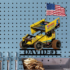 Dirt Track Racing - Personalized Metal Sign - Metal Wall Art - GoDuckee