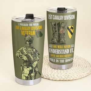 I Walked The Walk Personalized Veteran Tumbler Cup Gift For Him - Tumbler Cup - GoDuckee