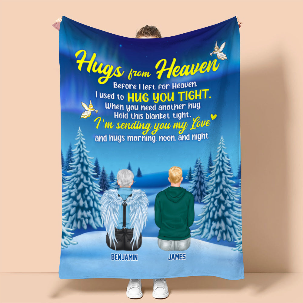 Hugs From Heaven Before I Left For Heaven, Heaven Family Blanket - Blanket - GoDuckee