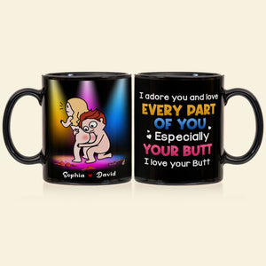 I Adore You And Love Every Part Of You Especially Your Butt - Personalized Couple Mug - Gift For Couple - Coffee Mug - GoDuckee
