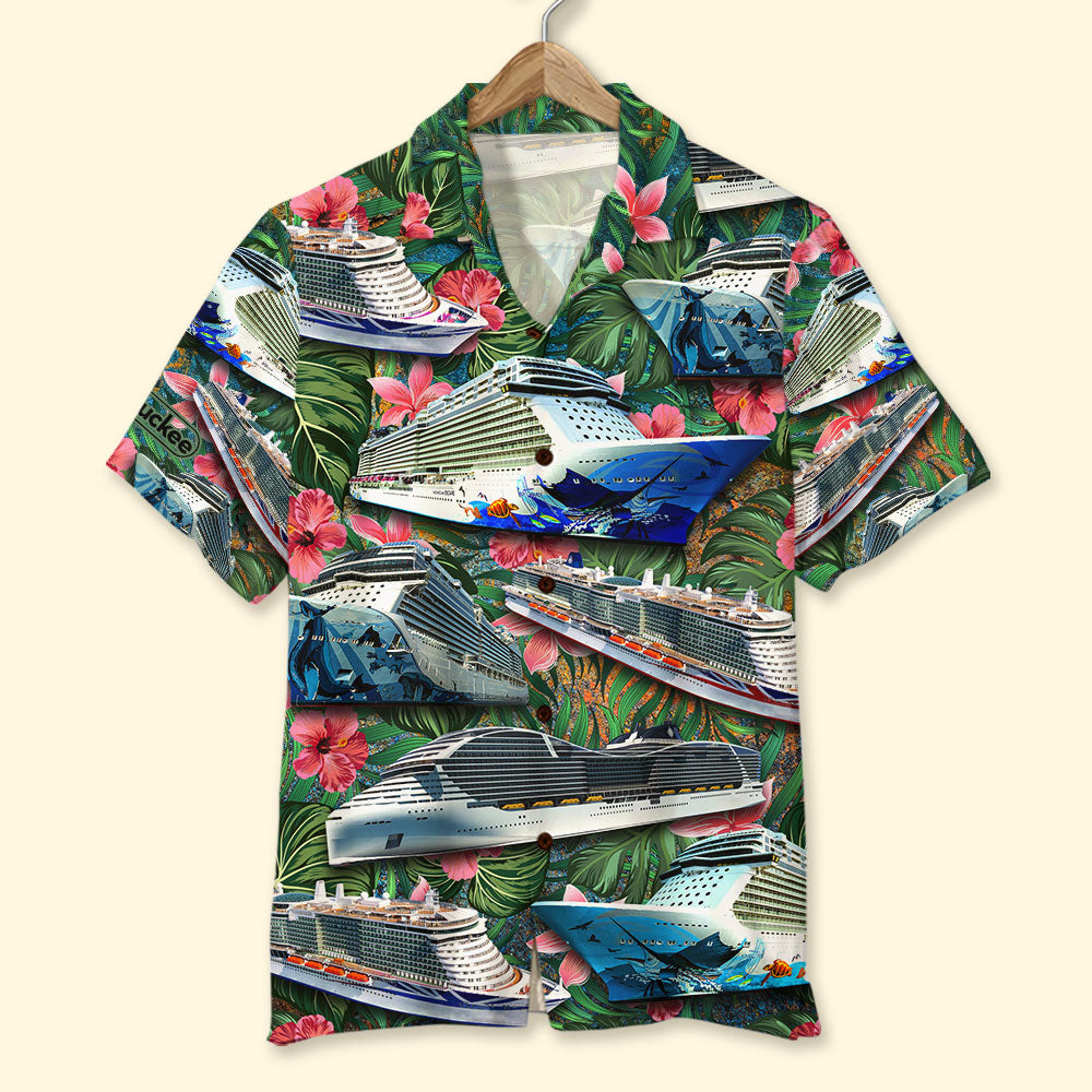 Cruising Hawaiian Shirt - Seamless Boat Pattern - Hawaiian Shirts - GoDuckee