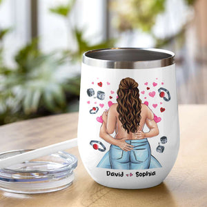 I Promise To Always Make Your Panties Wet, Personalized Tumbler, Gifts For Couple - Wine Tumbler - GoDuckee