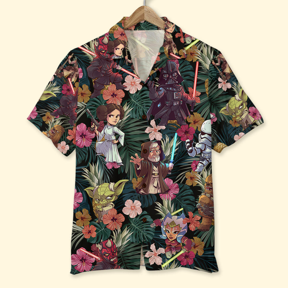 S. W. Hawaiian Shirt - Summer Flower Pattern - Hawaiian Shirts - GoDuckee