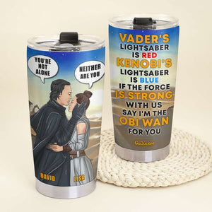 Personalized Couple Tumbler - Say I'm The WAN For You - Couple Forehead Kiss - Tumbler Cup - GoDuckee