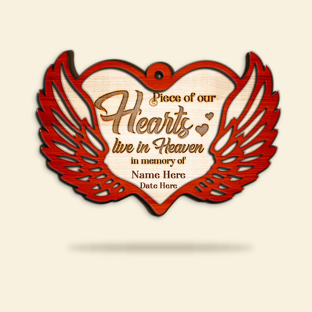 Heaven Piece Of Our Hearts - Personalized Ornament - Ornament - GoDuckee