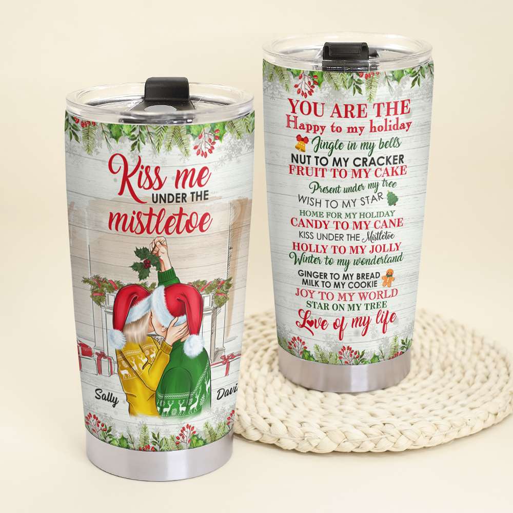 You Are the Happy to My Holiday Personalized Tumbler Cup, Gift For Couple - Tumbler Cup - GoDuckee