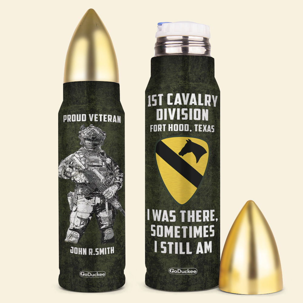Personalized Veteran Bullet Tumbler - I Was There, Sometimes I Still Am - Water Bottles - GoDuckee