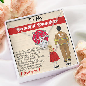 Firefighter You Are Such A Beautiful Girl Personalized Love Knot Necklace - Jewelry - GoDuckee