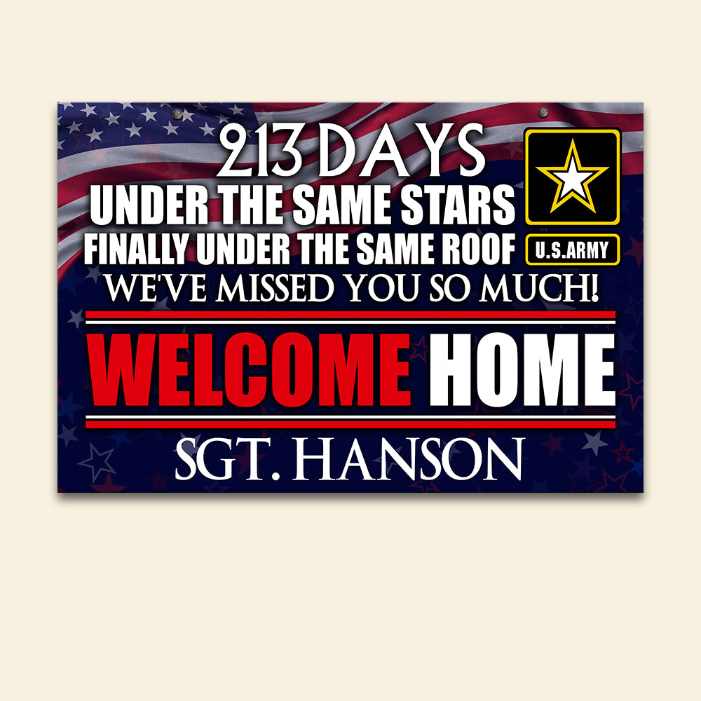 We've Miss You So Much Personalized Military Metal Sign - Metal Wall Art - GoDuckee