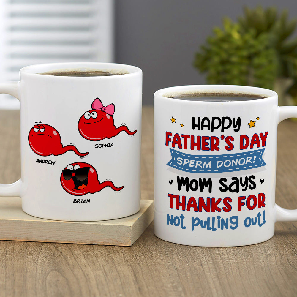 Happy Father's Day, Funny Personalized Coffee Mug White Mug, Gift For Dad Mom - Coffee Mug - GoDuckee