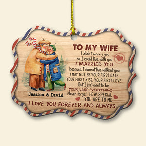 I Didn't Marry You So I Could Live With You Personalized Medallion Acrylic Ornament, Gift For Couple - Ornament - GoDuckee