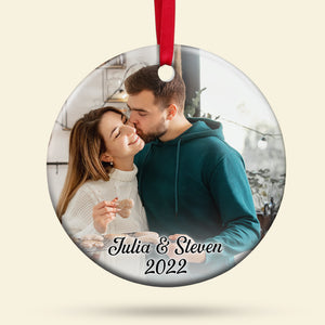 The Story Of Us Personalized Couple Ornament, Custom Love Map - Ornament - GoDuckee