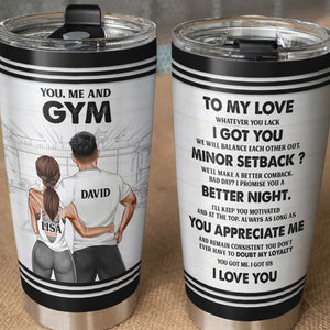 Personalized Gym Couple Tumbler - You Me And Gym - Tumbler Cup - GoDuckee