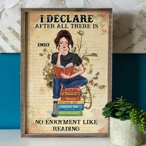 Personalized Reading Girl Poster - Jane Austen Fan - I Declare After All - Poster & Canvas - GoDuckee