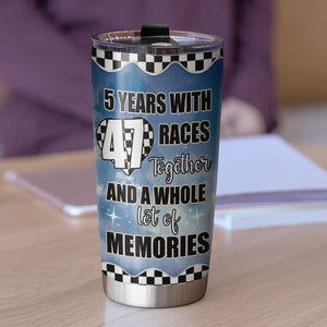 Personalized Couple Racing Tumbler - We're A Team, Race Together and A Whole Lot Of Memories - Tumbler Cup - GoDuckee