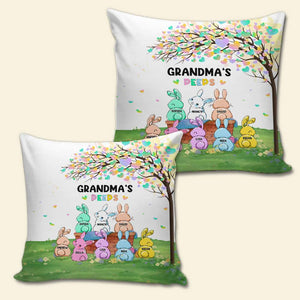 Grandma's Peeps, Personalized Pillow, Gift For Grandma - Pillow - GoDuckee