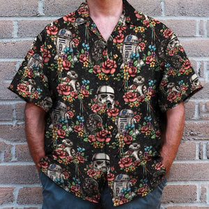 S.War Hawaiian Shirt, - Custom Theme - Floral Pattern - Hawaiian Shirts - GoDuckee