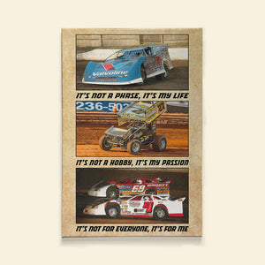 It's Not A Hobby It's My Passion Personalized Dirt Track Racing Car Canvas Print Gift For Racing Lovers - Poster & Canvas - GoDuckee